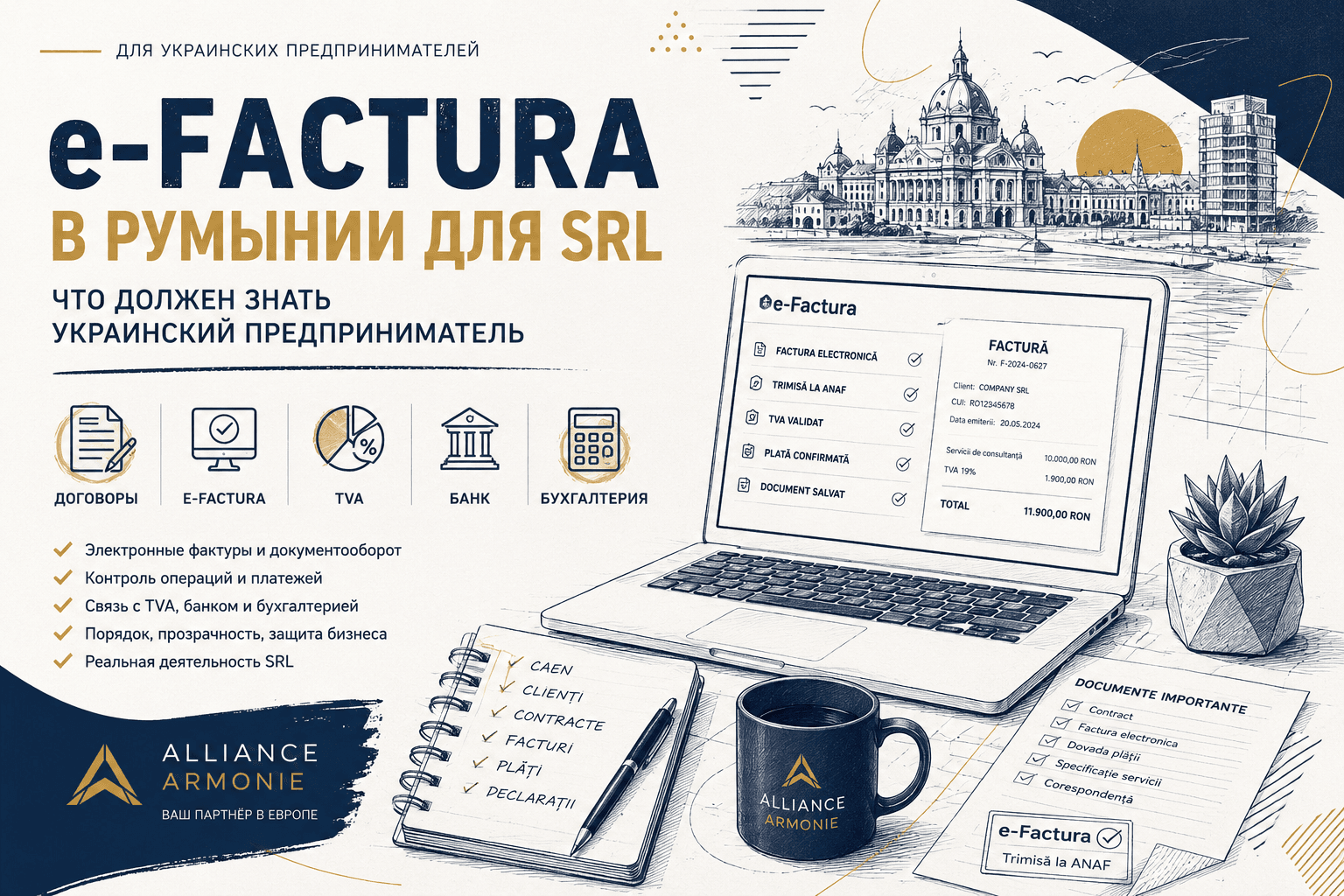 e-Factura в Румынии для SRL: что должен знать украинский предприниматель