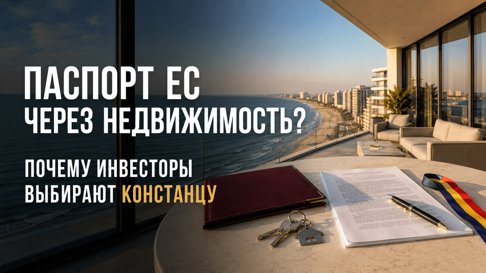 🇪🇺 Паспорт ЕС через недвижимость у моря: почему инвесторы заходят в Констанцу именно сейчас