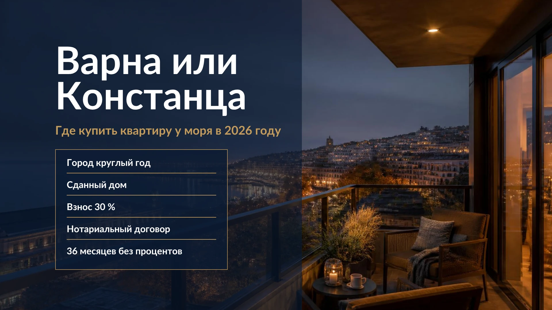 Купить квартиру в Варне или в Констанце: какой город у моря выбрать в 2026 году