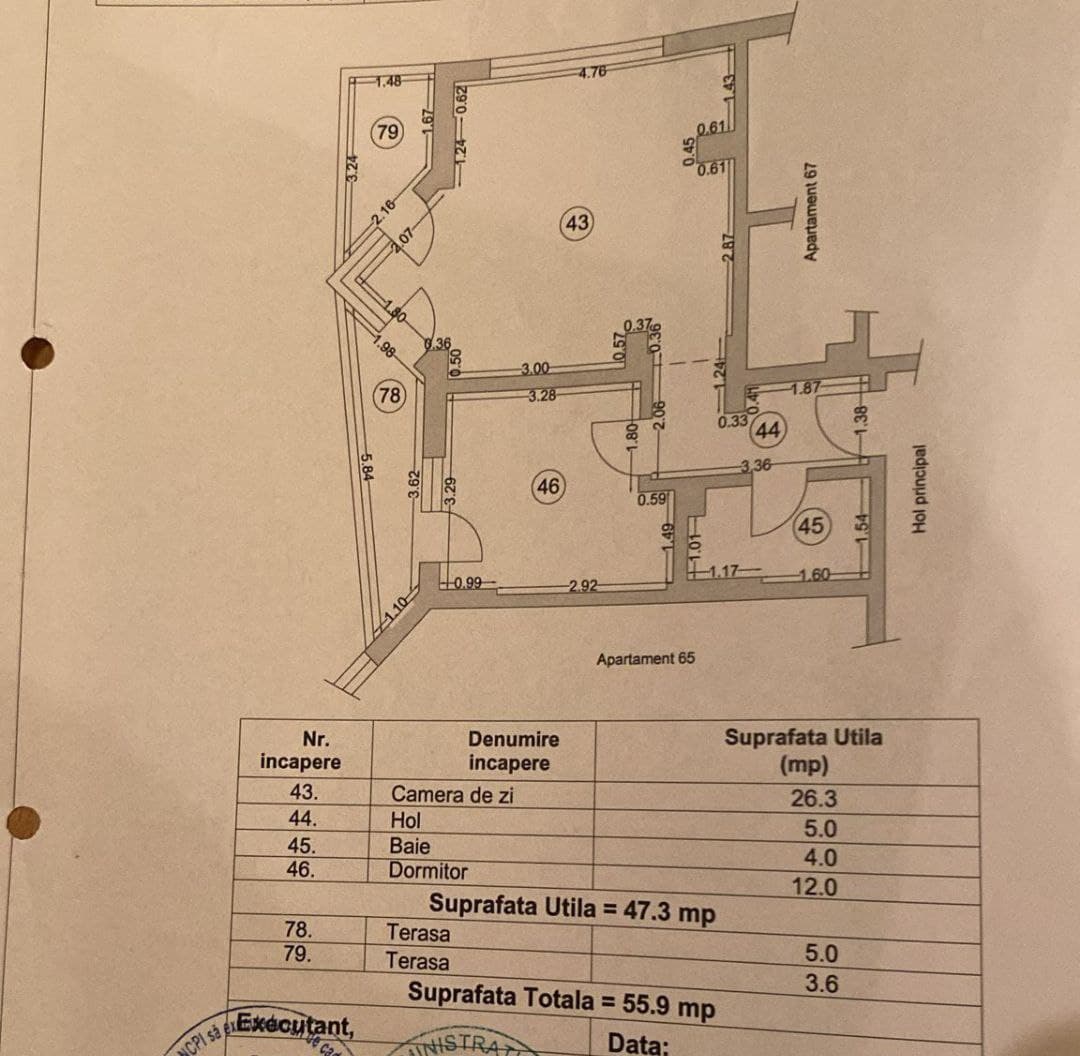 Квартира в Mamaia, 2 комн., 47 м² — фото 9