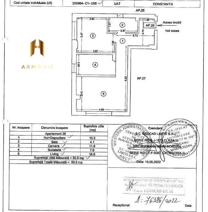 Квартира в Constanta, 2 комн., 51 м² — фото 9