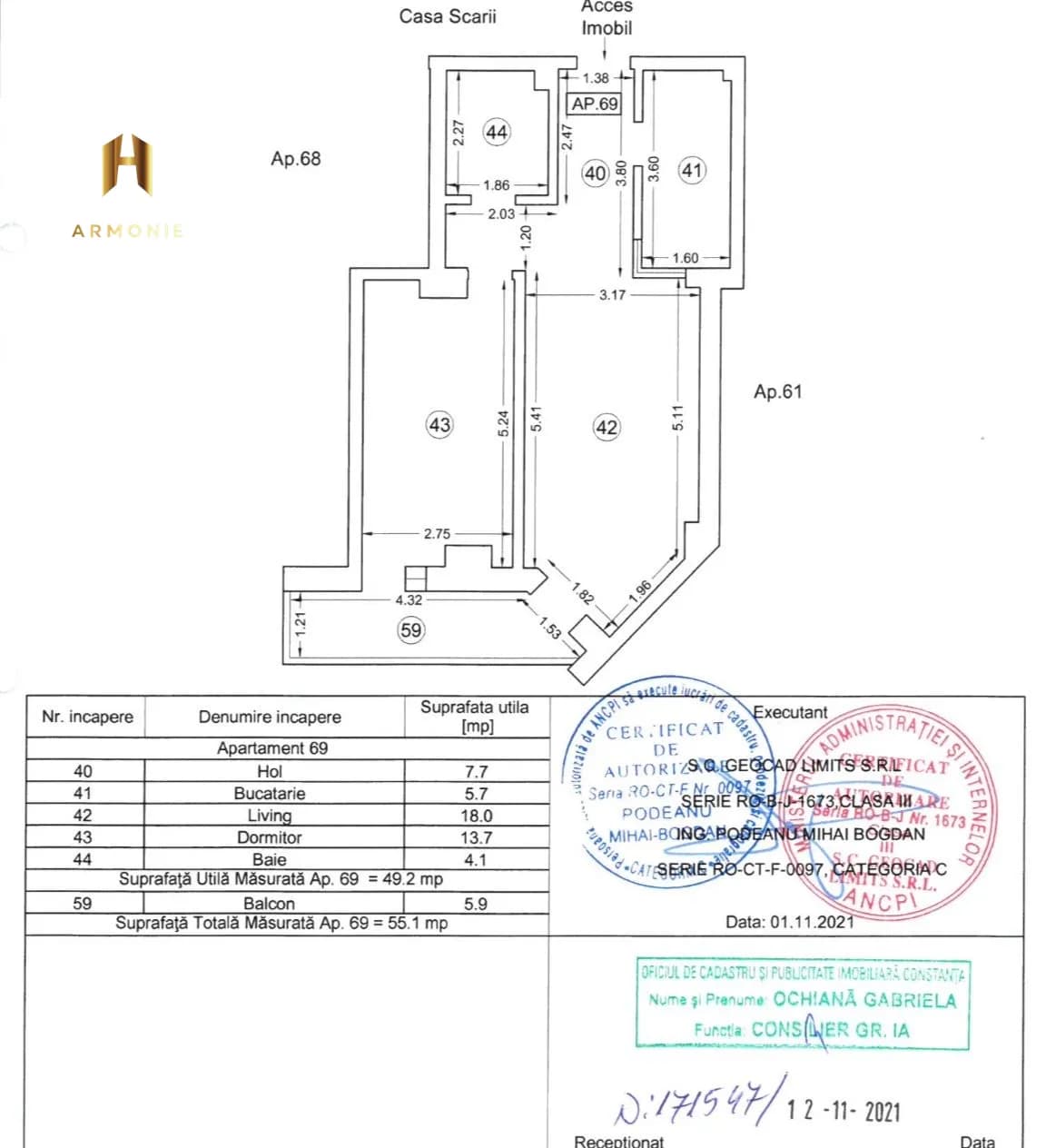 Квартира в Mamaia, 2 комн., 55 м² — фото 9