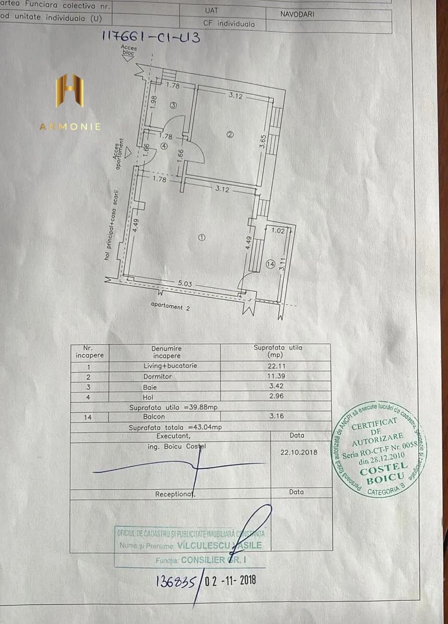 Квартира в Mamaia, 2 комн., 43 м² — фото 10