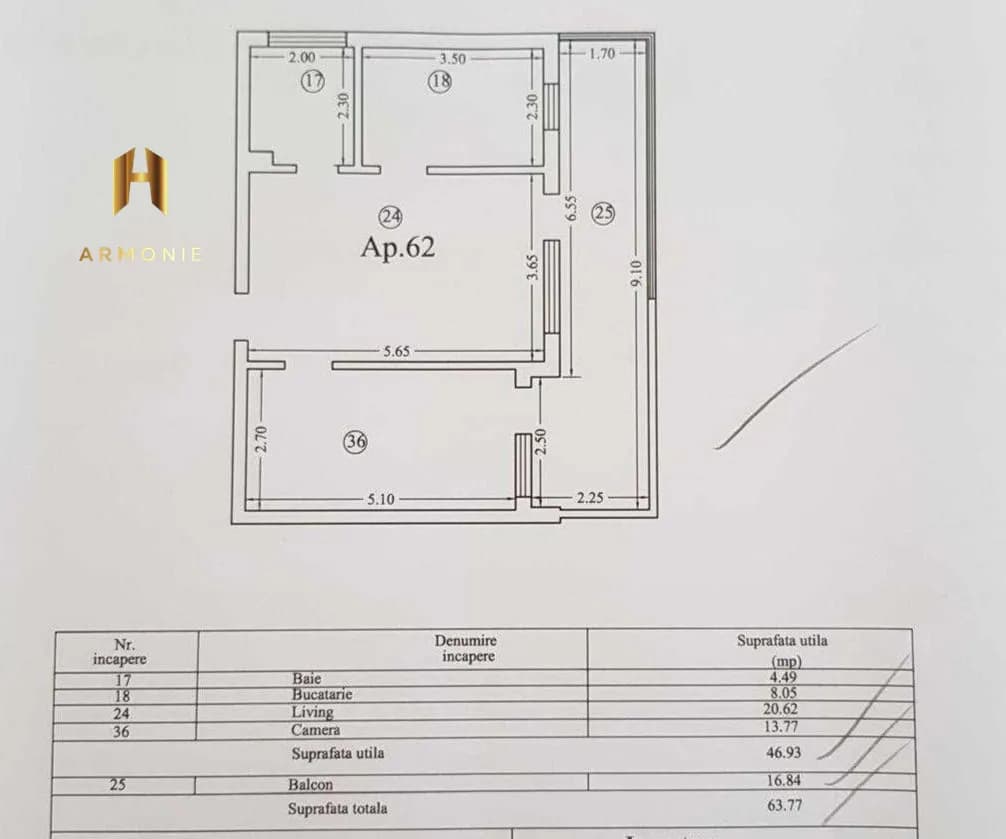 Квартира в Mamaia, 2 комн., 47 м² — фото 8
