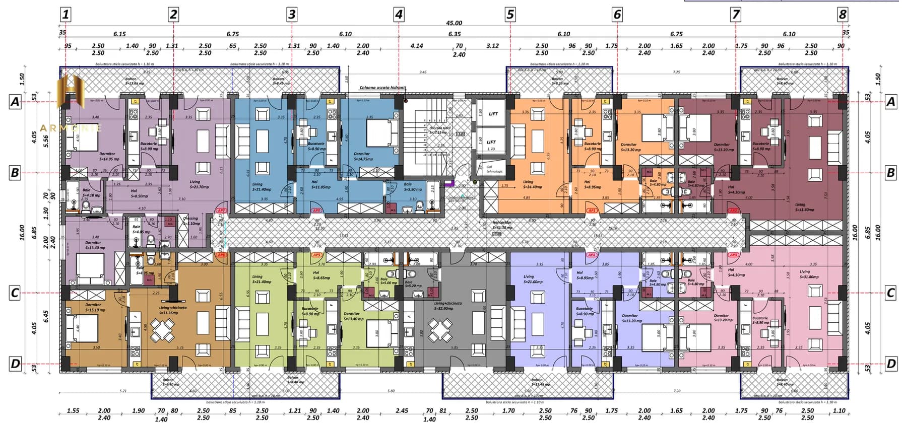 Квартира в Constanta, 3 комн., 80 м² — фото 3