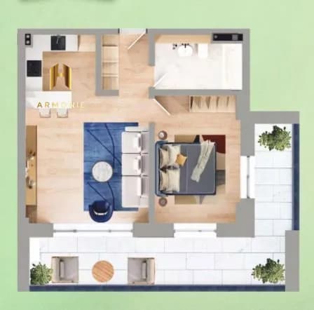 Квартира в Constanta, 2 комн., 50 м² — фото 4