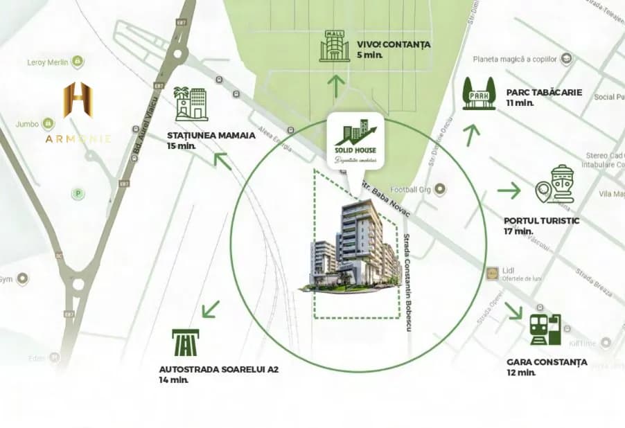 Квартира в Constanta, 2 комн., 50 м² — фото 6