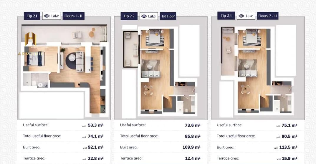 Квартира в Mamaia, 2 комн., 50 м² — фото 3