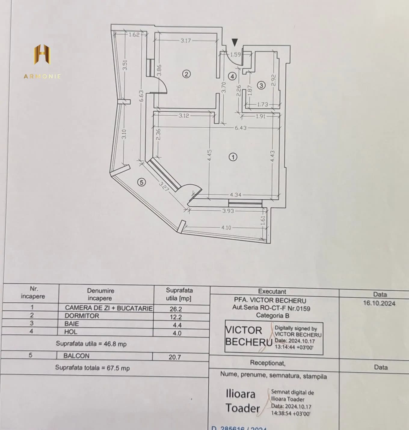 Квартира в Mamaia, 2 комн., 67 м²