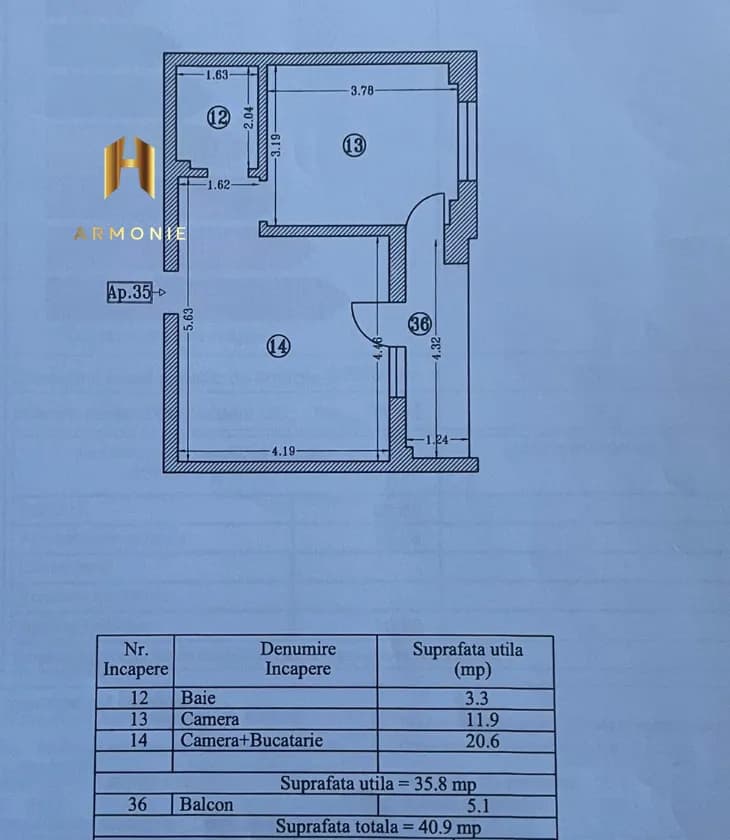 Квартира в Mamaia, 2 комн., 40 м² — фото 6