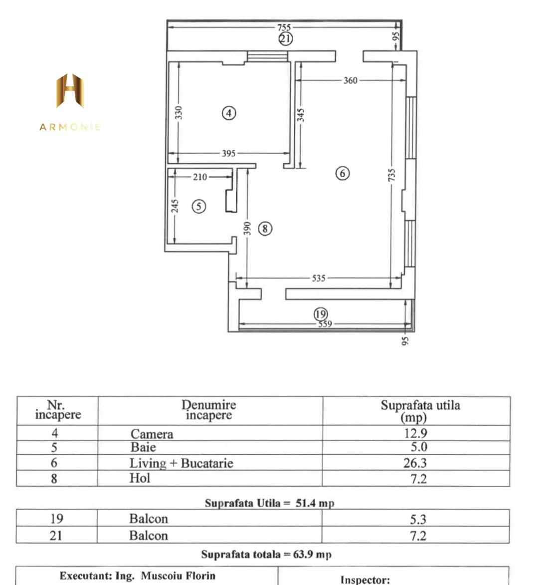 Квартира в Mamaia, 2 комн., 64 м² — фото 7