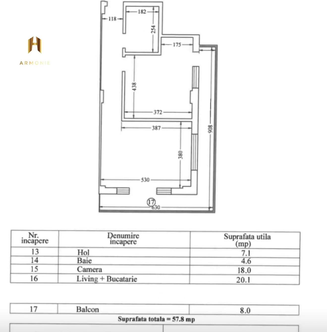 Квартира в Mamaia, 2 комн., 58 м² — фото 1