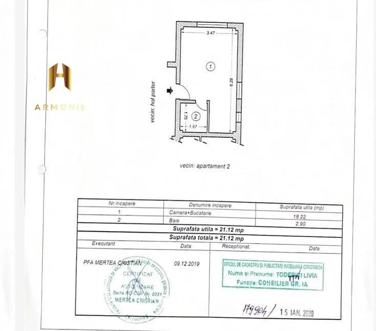 Квартира в Mamaia, 1 комн., 21 м² — фото 9