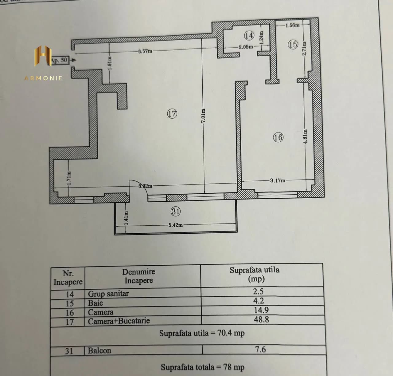 Квартира в Mamaia, 3 комн., 76 м² — фото 9