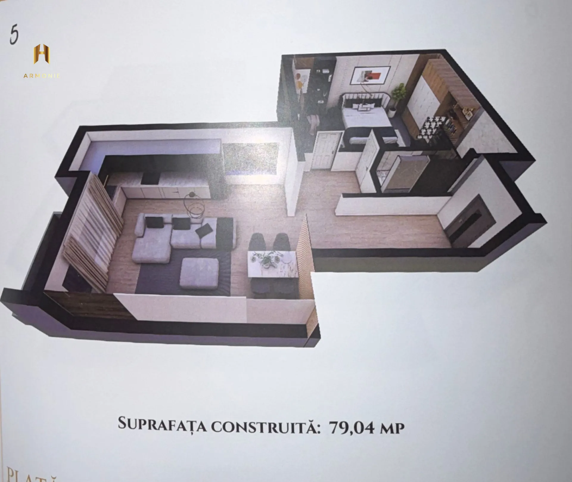 Квартира в Constanta, 2 комн., 79 м² — фото 5